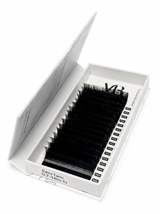 Easy Volume Fans - Single Size Lashes - 0.07mm