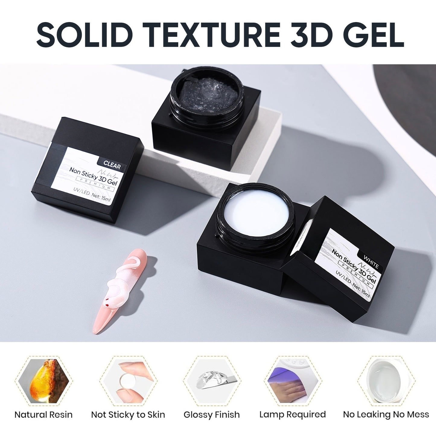 PIXIE| Non Sticky 3D Gel - CLEAR