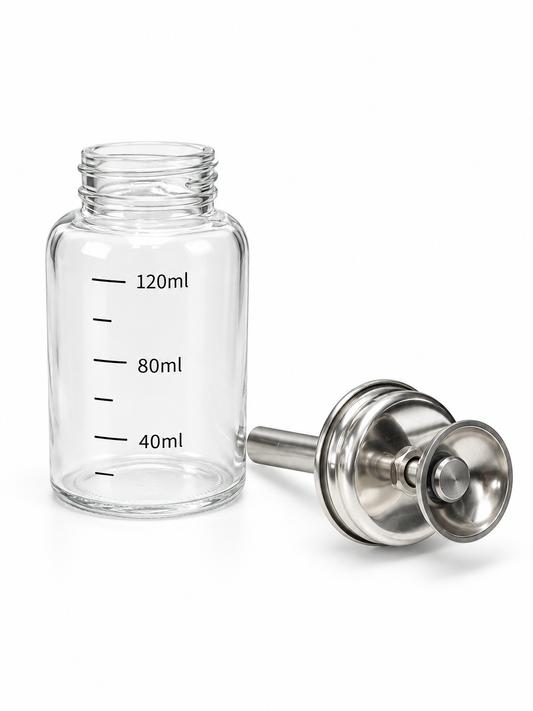 Glass Pump Dispenser Empty - 120ml