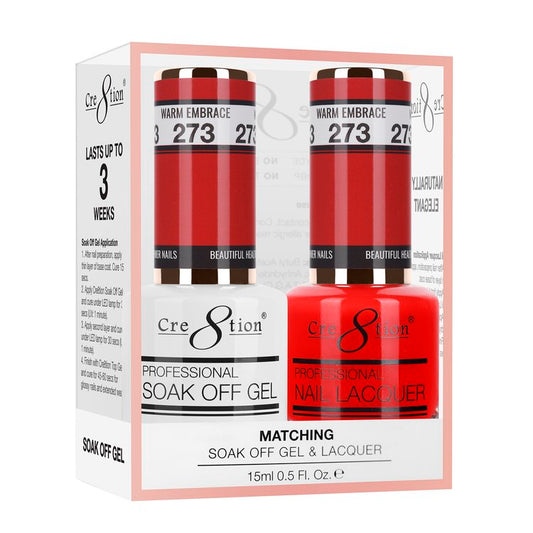 Cre8tion Duo | Matching Color Gel & Nail Lacquer #273 Warm Embrace