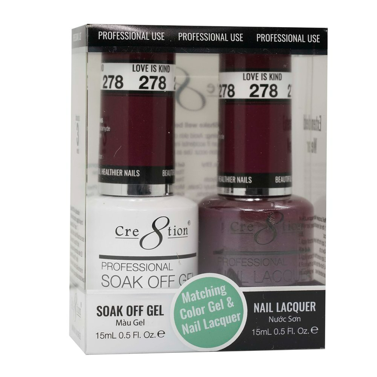 Cre8tion Duo | Matching Color Gel & Nail Lacquer #278 Love Is Kind