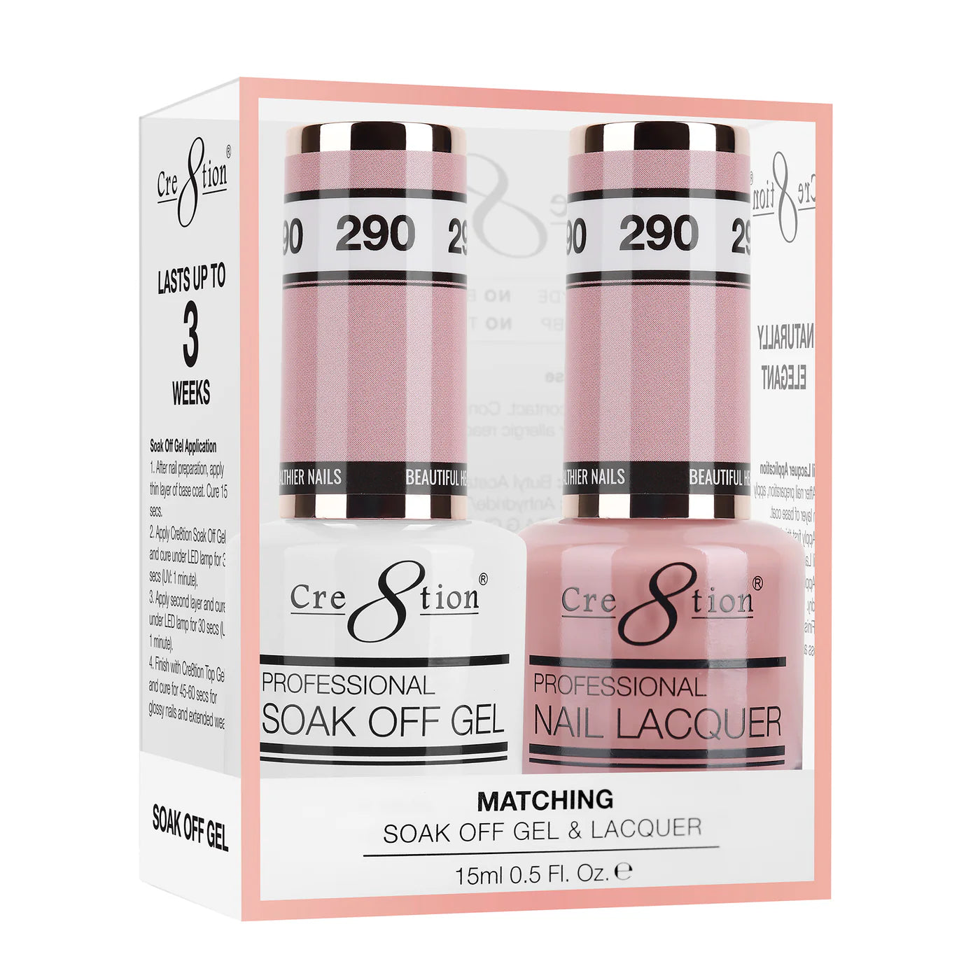 Cre8tion Duo | Matching Color Gel & Nail Lacquer -  #290