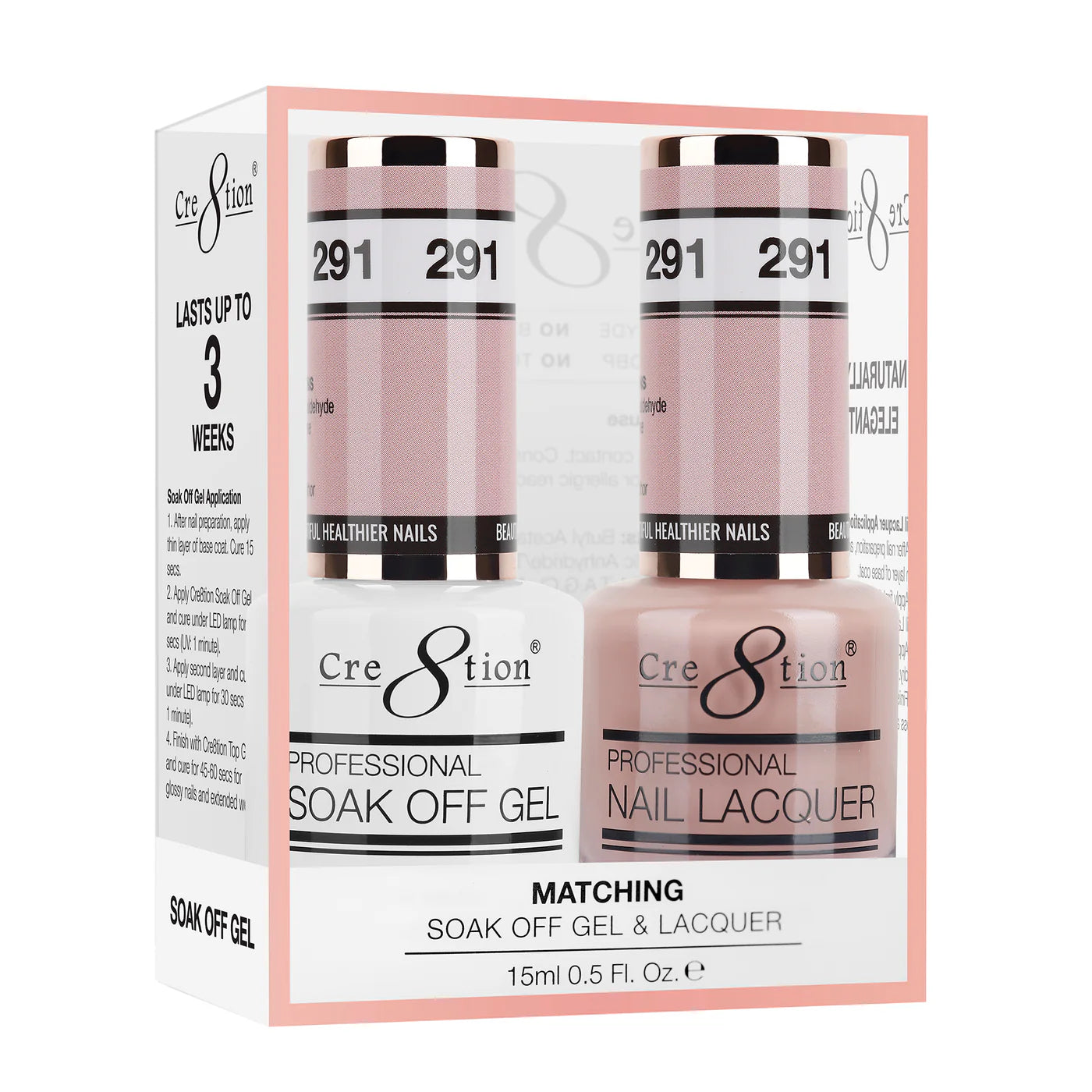 Cre8tion Duo | Matching Color Gel & Nail Lacquer -  #291