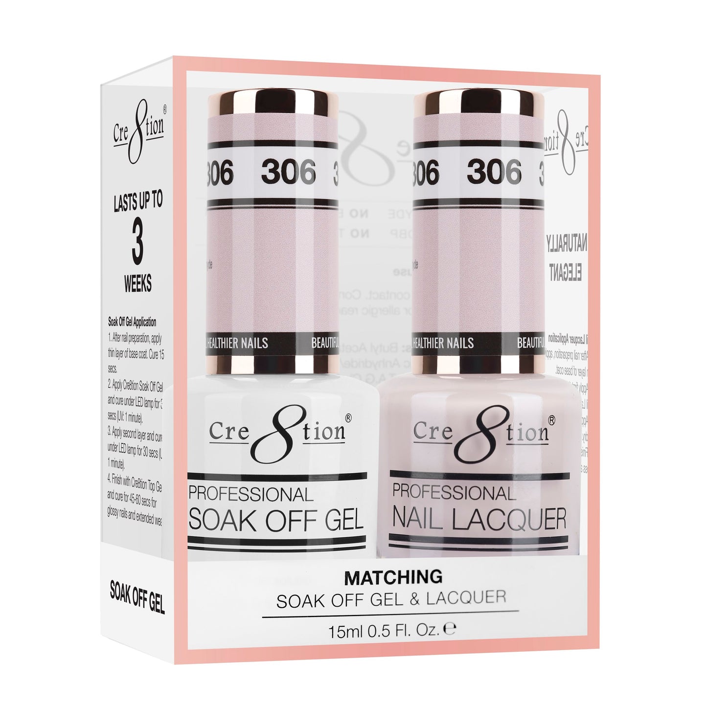 Cre8tion Duo | Matching Color Gel & Nail Lacquer -  #306