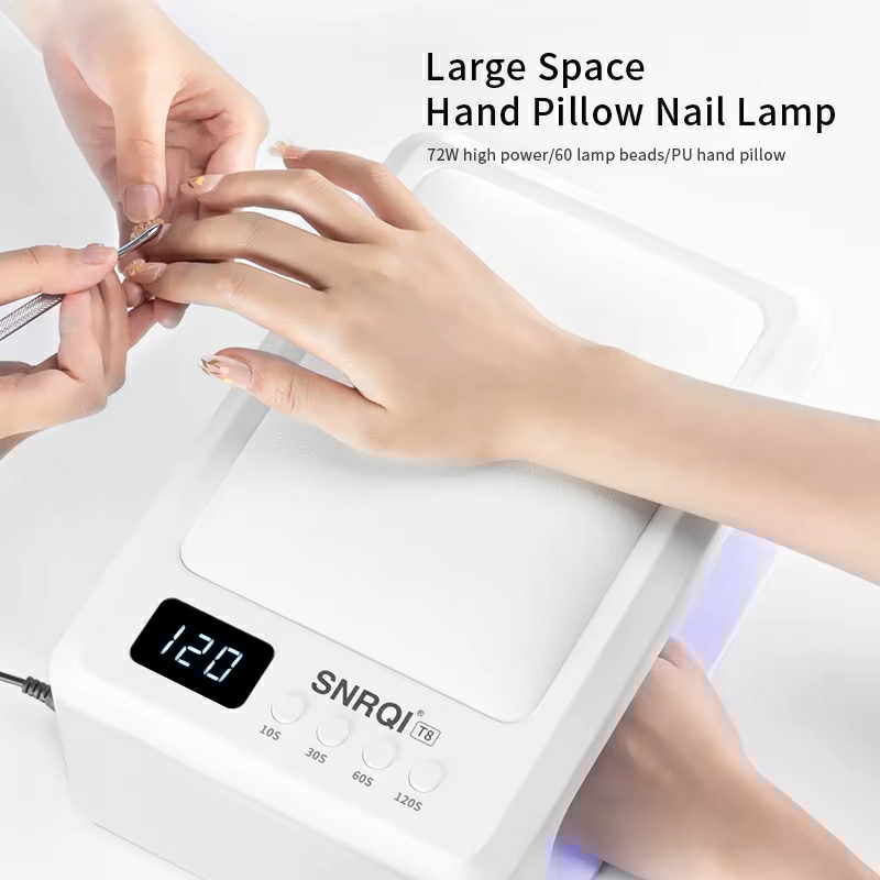 SNRQI T8 - 2 in 1 Hand Pillow Nail Lamp