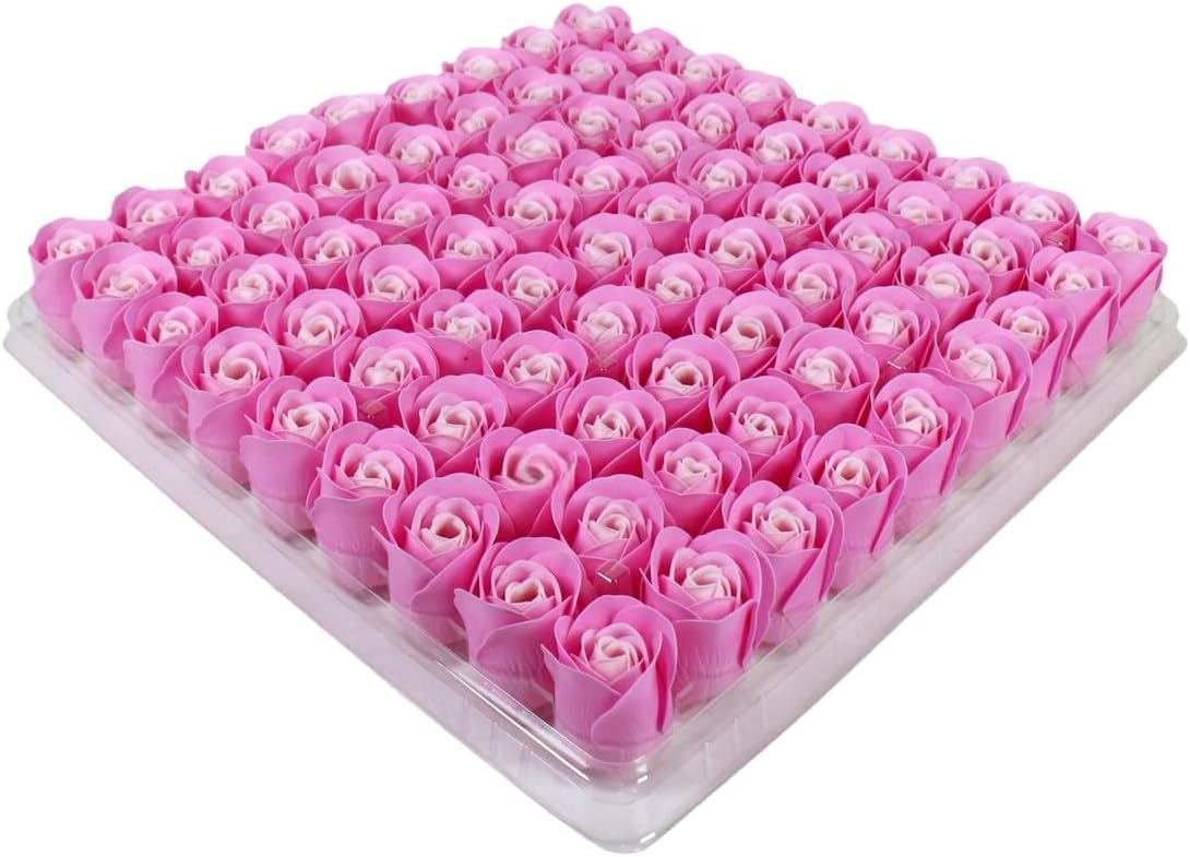 Manicure Pedicure Bath Soap Rose Flower Nail Hand & Feet -Multi Light Pink - 81pcs