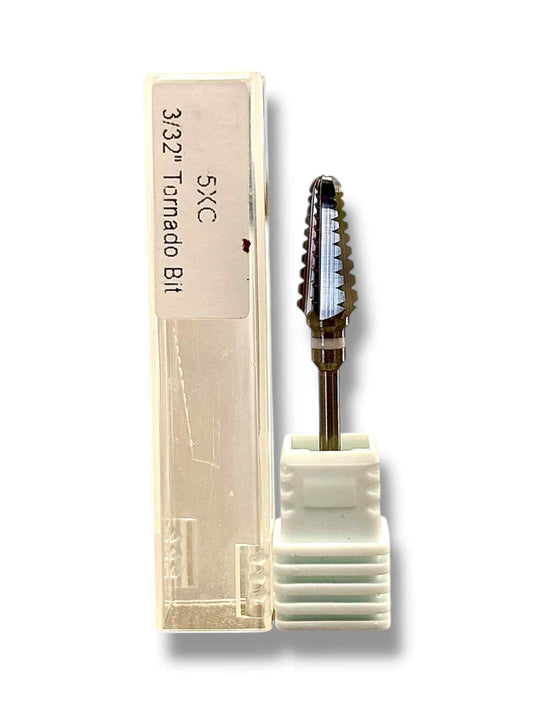 Nail Drill Bit - 3/32" Tornado Bit - 5XCoarse Silver