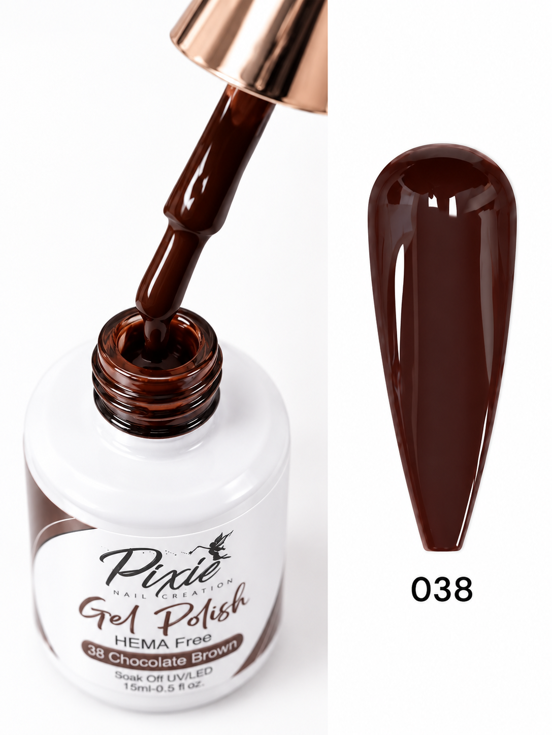 PIXIE | Red Collection Gel Colors - VER 1 -#38 Chocolate Brown