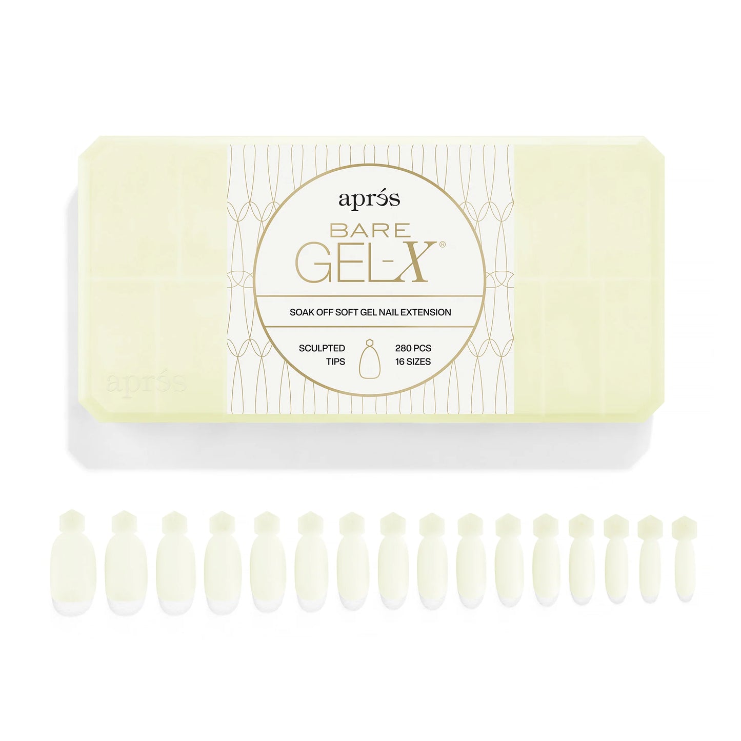 Apres Bare Gel-X Tips 280pcs Box - 16 Sizes