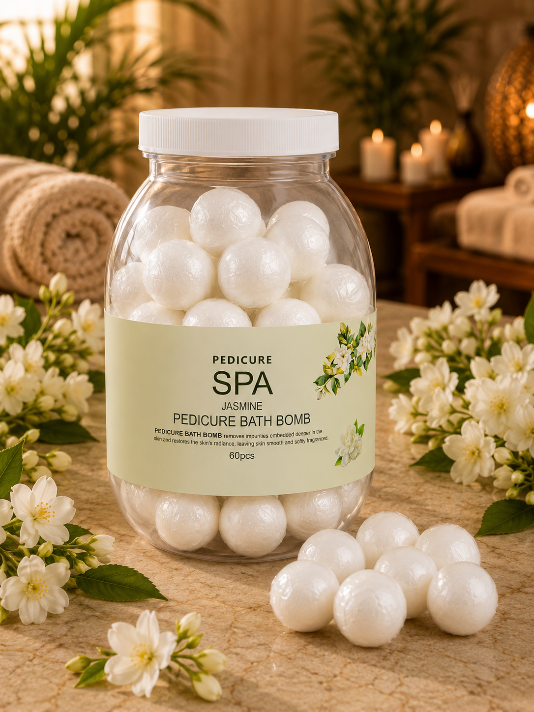 BATH BOMB SPA - JASMINE (60pcs)