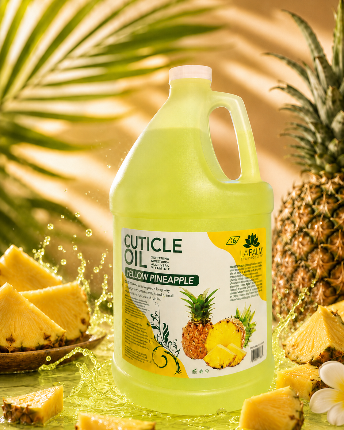 La Palm | Cuticle Oil - Yellow Pineapple ( 1 Gallon~3.89L)