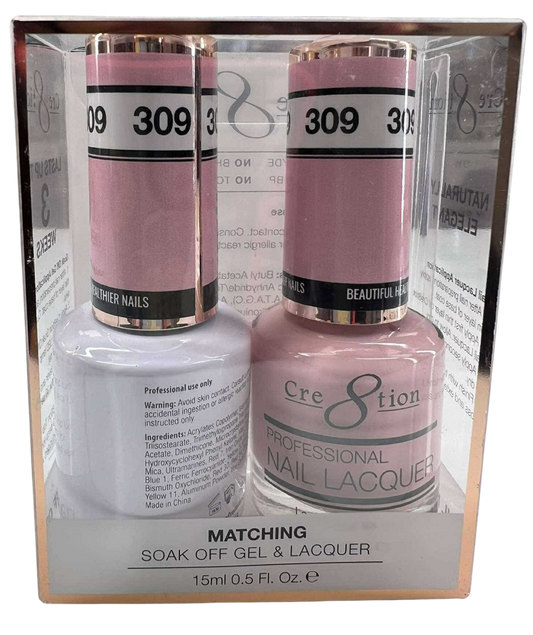 Cre8tion Duo | Matching Color Gel & Nail Lacquer -  #309