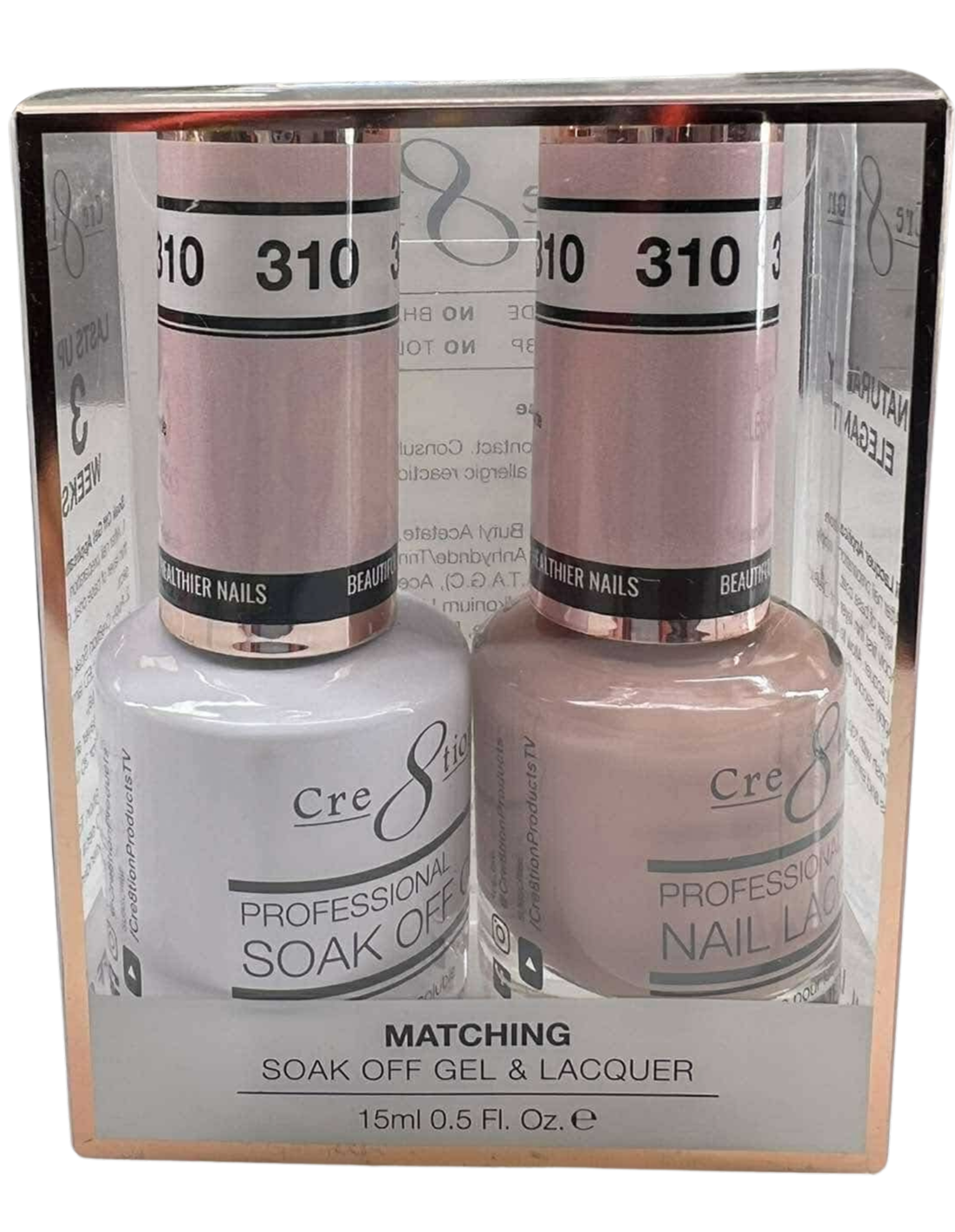 Cre8tion Duo | Matching Color Gel & Nail Lacquer -  #310