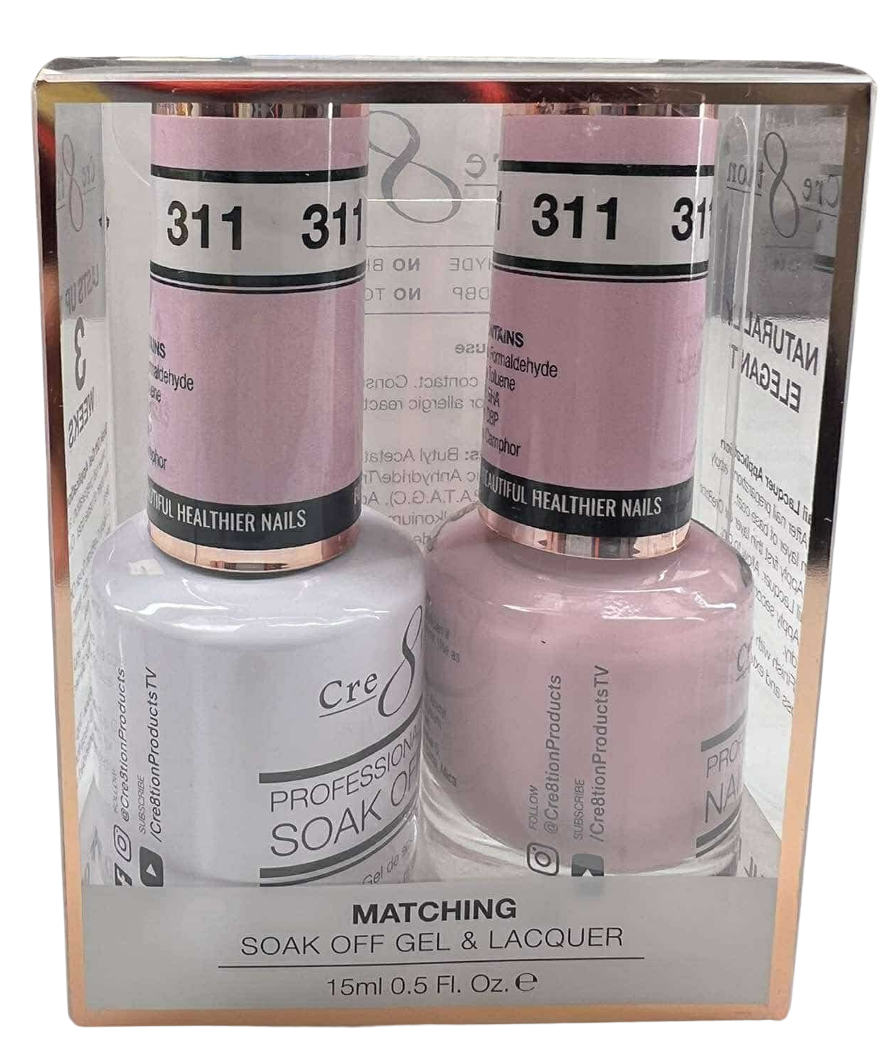 Cre8tion Duo | Matching Color Gel & Nail Lacquer -  #311