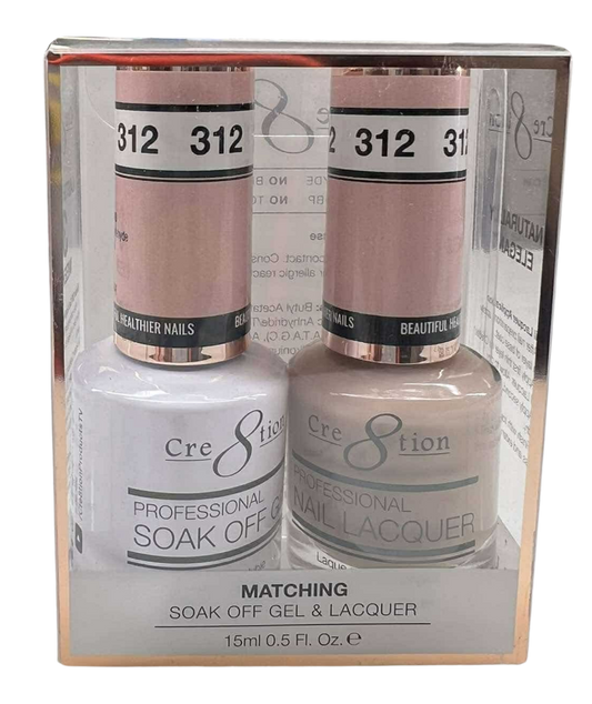 Cre8tion Duo | Matching Color Gel & Nail Lacquer -  #312