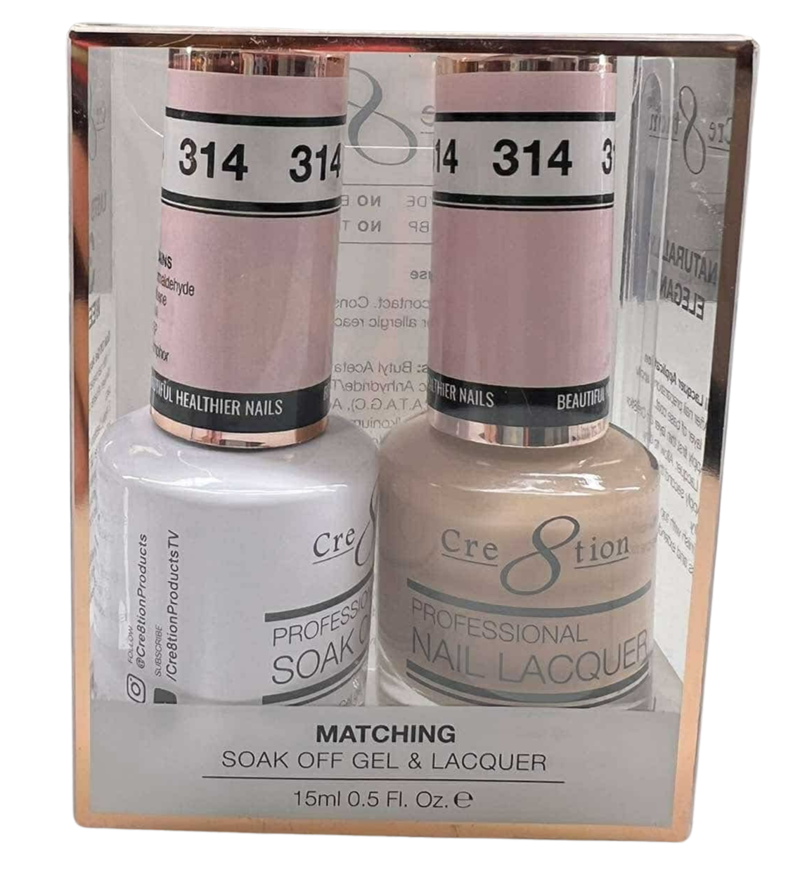 Cre8tion Duo | Matching Color Gel & Nail Lacquer - #314