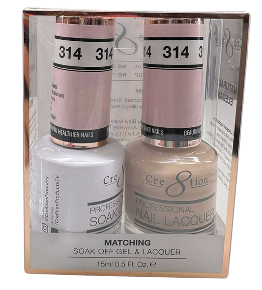 Cre8tion Duo | Matching Color Gel & Nail Lacquer - #314