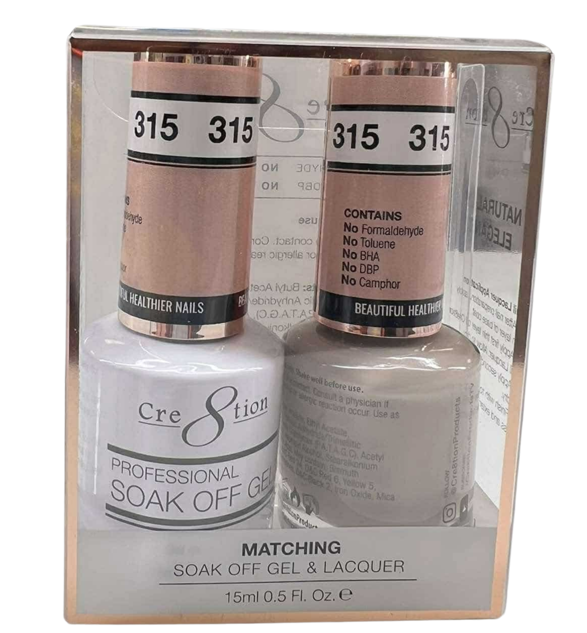 Cre8tion Duo | Matching Color Gel & Nail Lacquer - #315