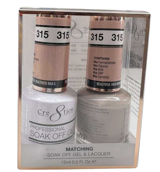 Cre8tion Duo | Matching Color Gel & Nail Lacquer - #315