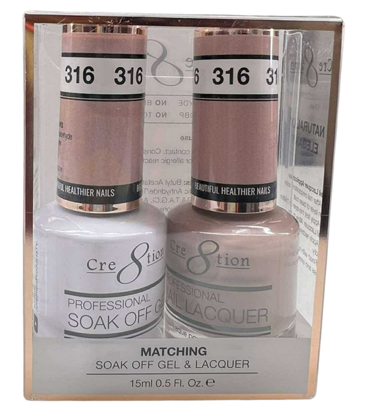 Cre8tion Duo | Matching Color Gel & Nail Lacquer - #316