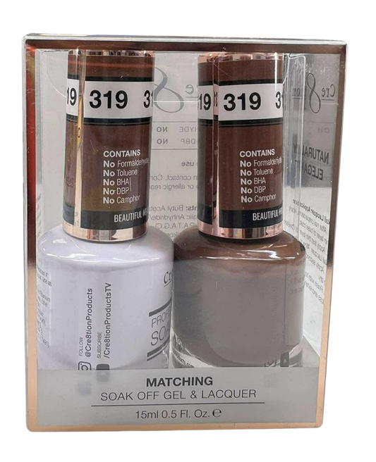 Cre8tion Duo | Matching Color Gel & Nail Lacquer - #319