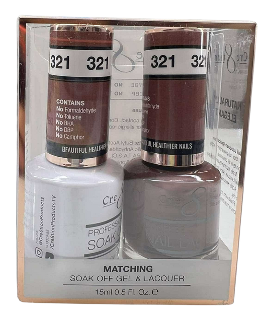 Cre8tion Duo | Matching Color Gel & Nail Lacquer - #321