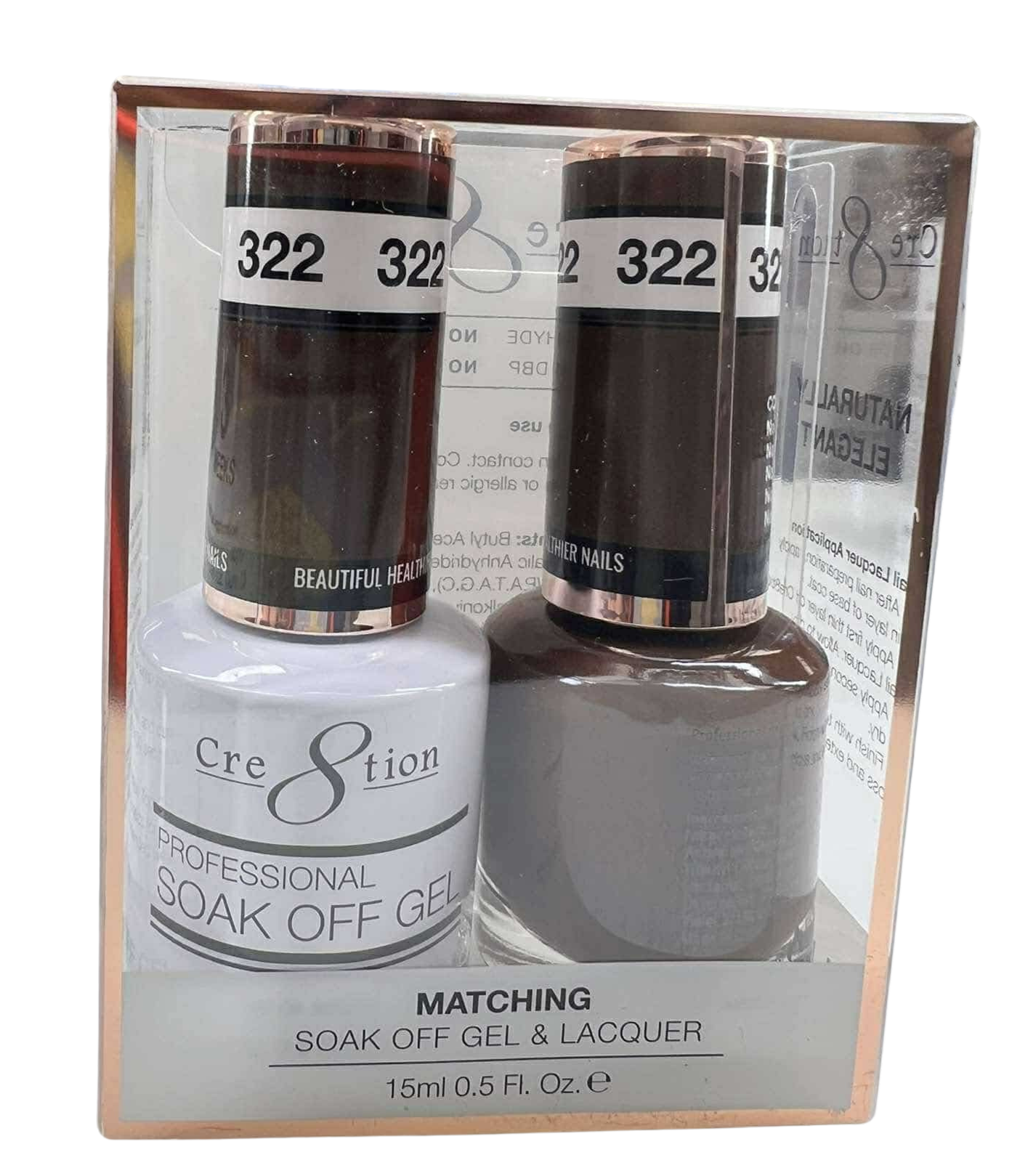 Cre8tion Duo | Matching Color Gel & Nail Lacquer - #322
