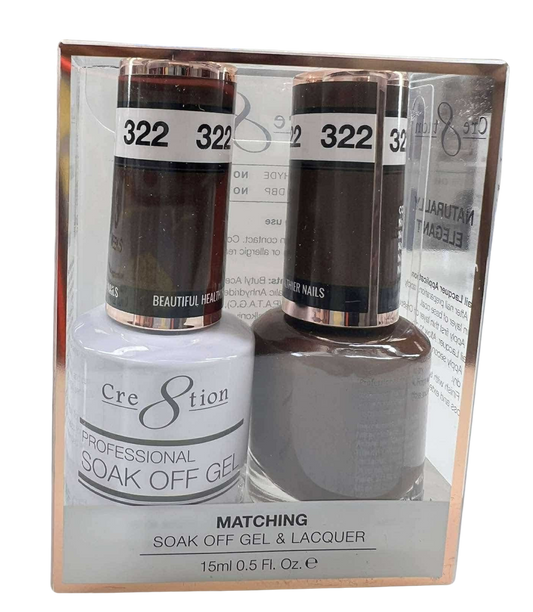 Cre8tion Duo | Matching Color Gel & Nail Lacquer - #322