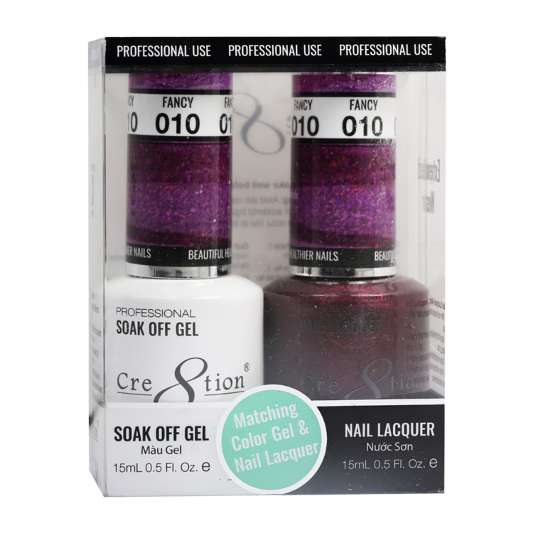 Cre8tion Duo | Matching Color Gel & Nail Lacquer #010 Fancy