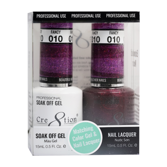 Cre8tion Duo | Matching Color Gel & Nail Lacquer #010 Fancy