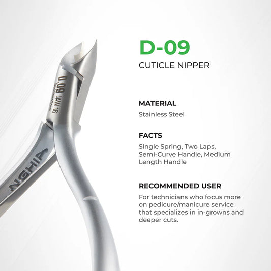 Nghia Cuticle Nipper D09- Stainless Steel