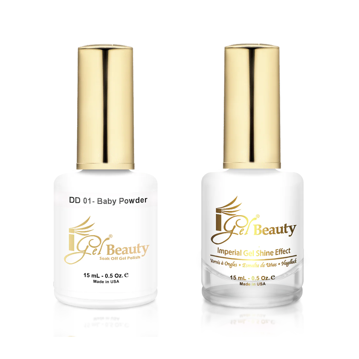 IGEL | GEL & NORMAL POLISH DUO - DD001 BABY POWDER (PURE WHITE)
