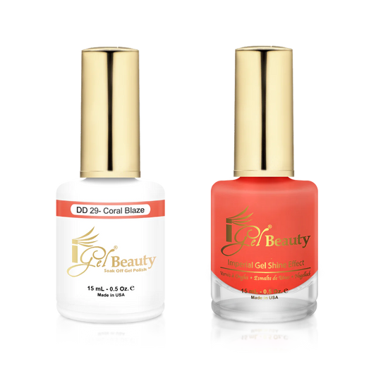 IGEL | GEL & NORMAL POLISH DUO - DD029 CORAL BLAZE