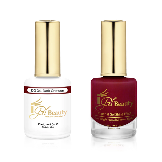 IGEL | GEL & NORMAL POLISH DUO - DD034 DARK CRIMSON