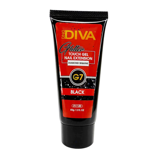 DND Diva Glitter Touch Gel - G07 Black