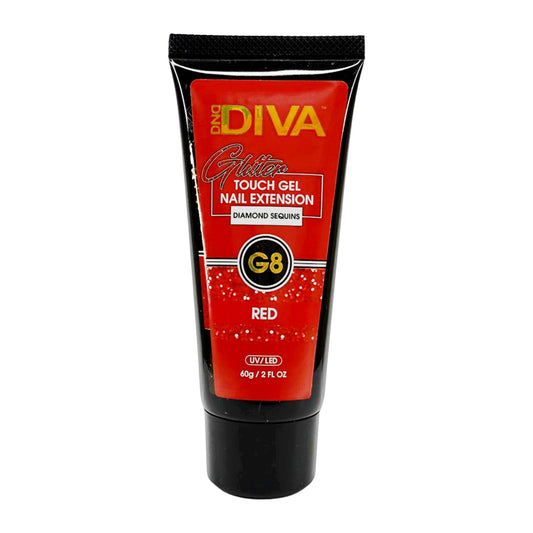DND Diva Glitter Touch Gel - G08 Red