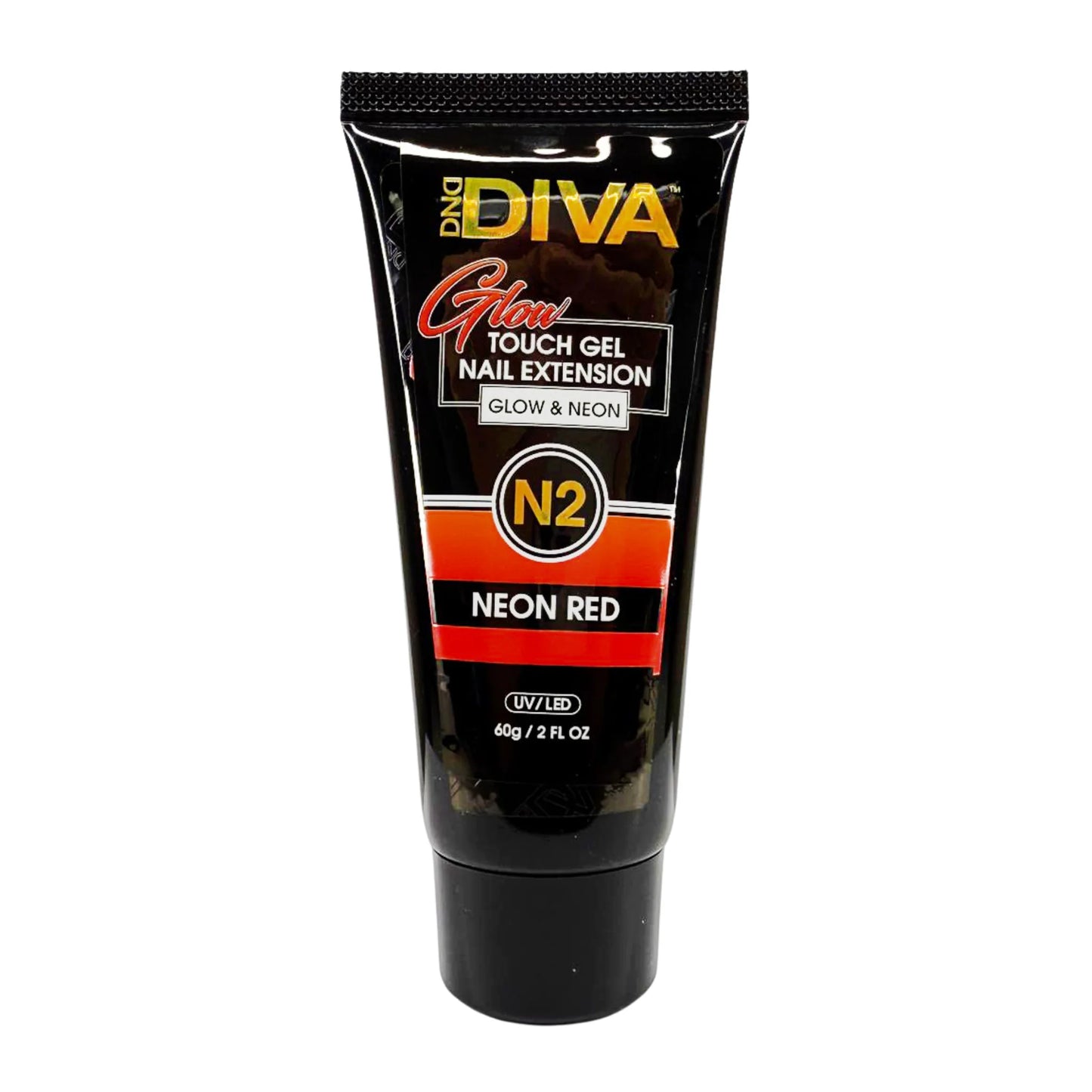 DND Diva Glow Touch Gel - N02 Neon Red