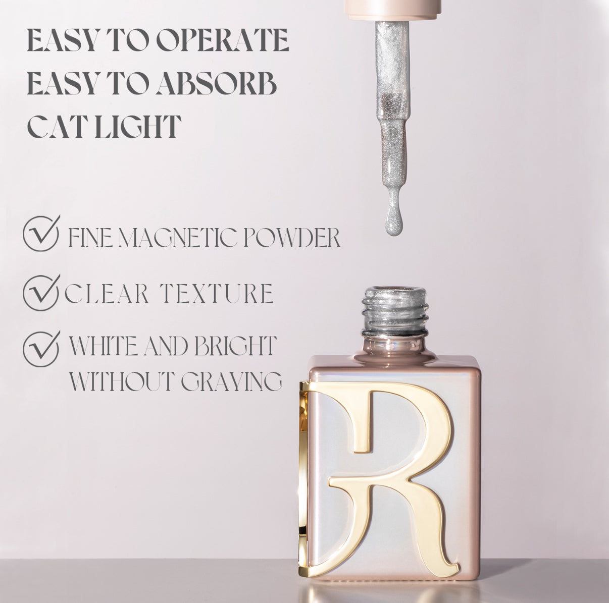 Glass White Cat Eye Gel set ( 3 bottle per set )