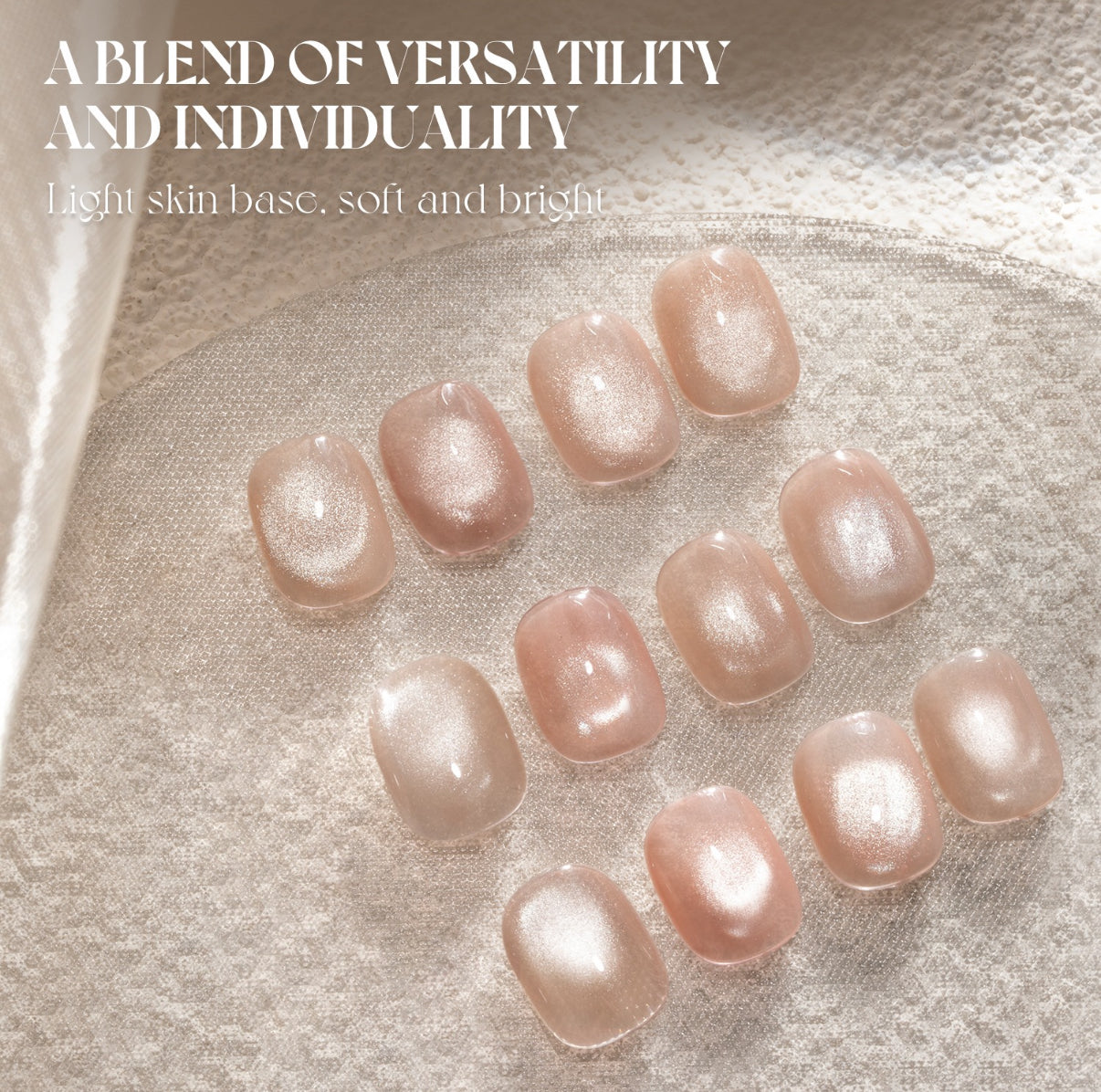 Glass White Cat Eye Gel set ( 3 bottle per set )
