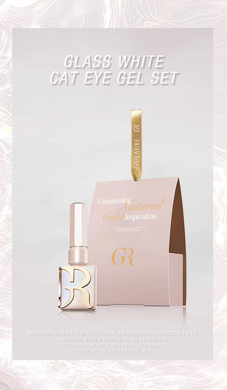 Glass White Cat Eye Gel set ( 3 bottle per set )