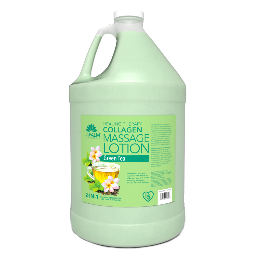 La Palm | Healing Therapy Massage Lotion - GREEN TEA - 1 Gallon