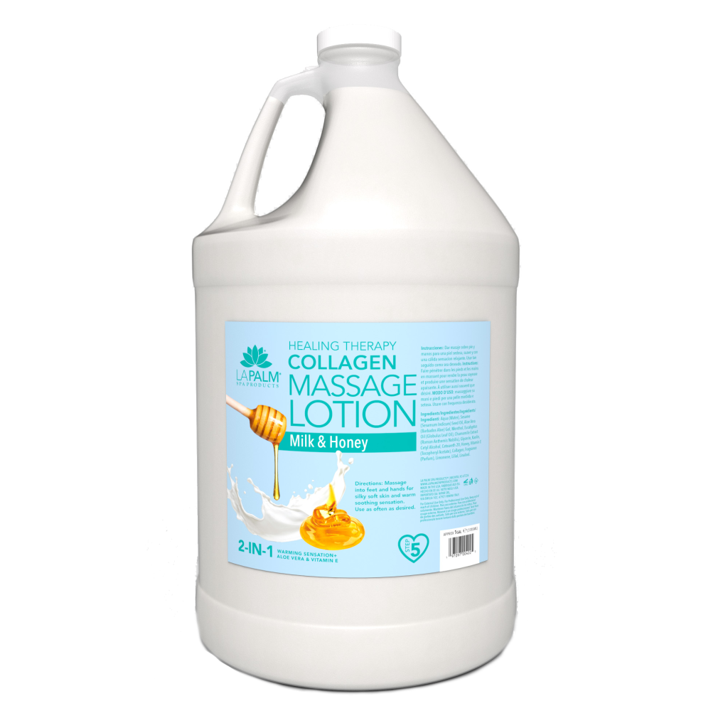 La Palm | Healing Therapy Massage Lotion - MILK & HONEY- 1 Gallon