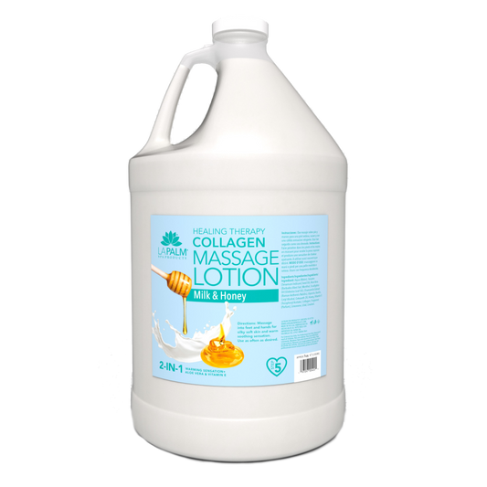 La Palm | Healing Therapy Massage Lotion - MILK & HONEY- 1 Gallon
