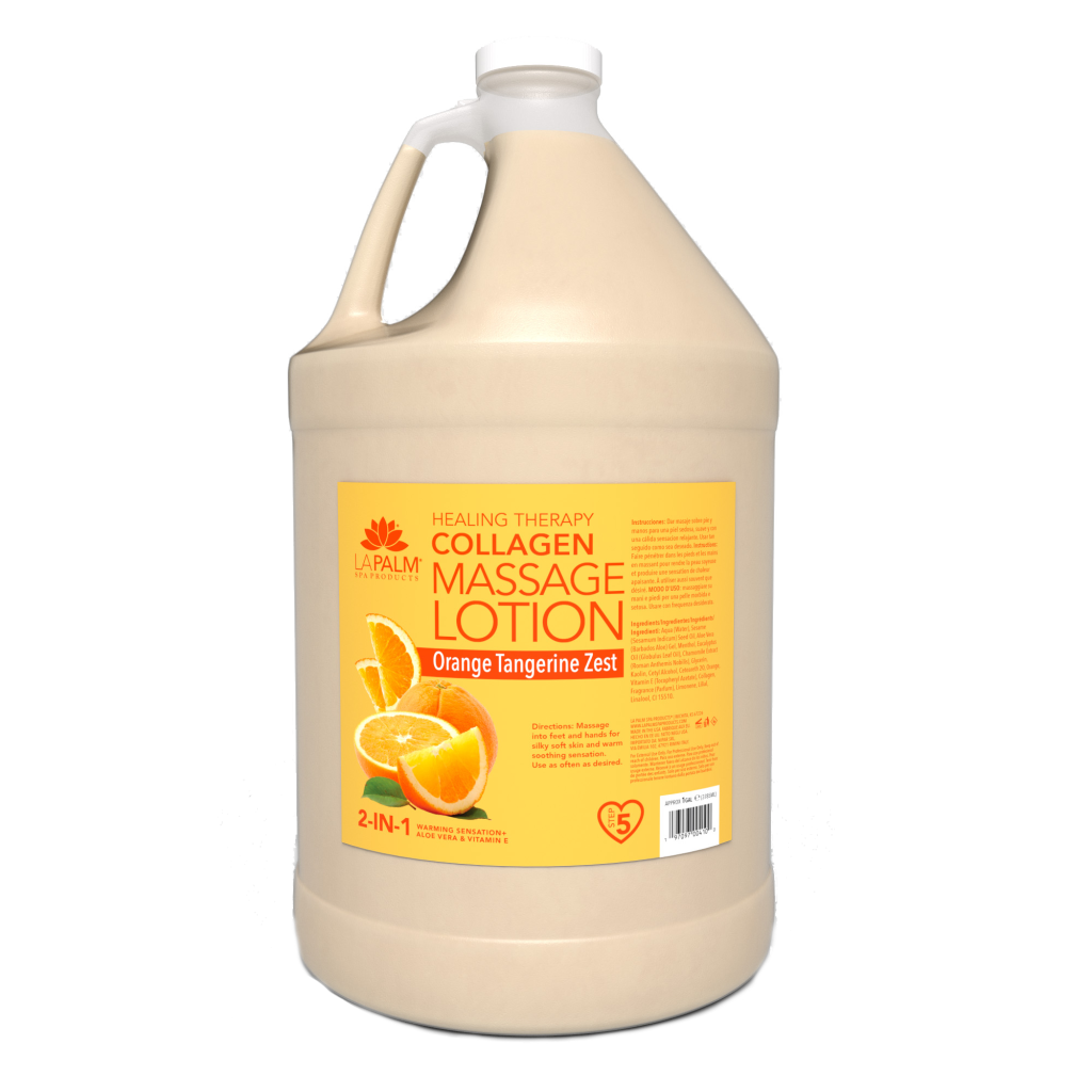 La Palm | Healing Therapy Massage Lotion - ORANGE TANGERINE ZEST - 1 Gallon