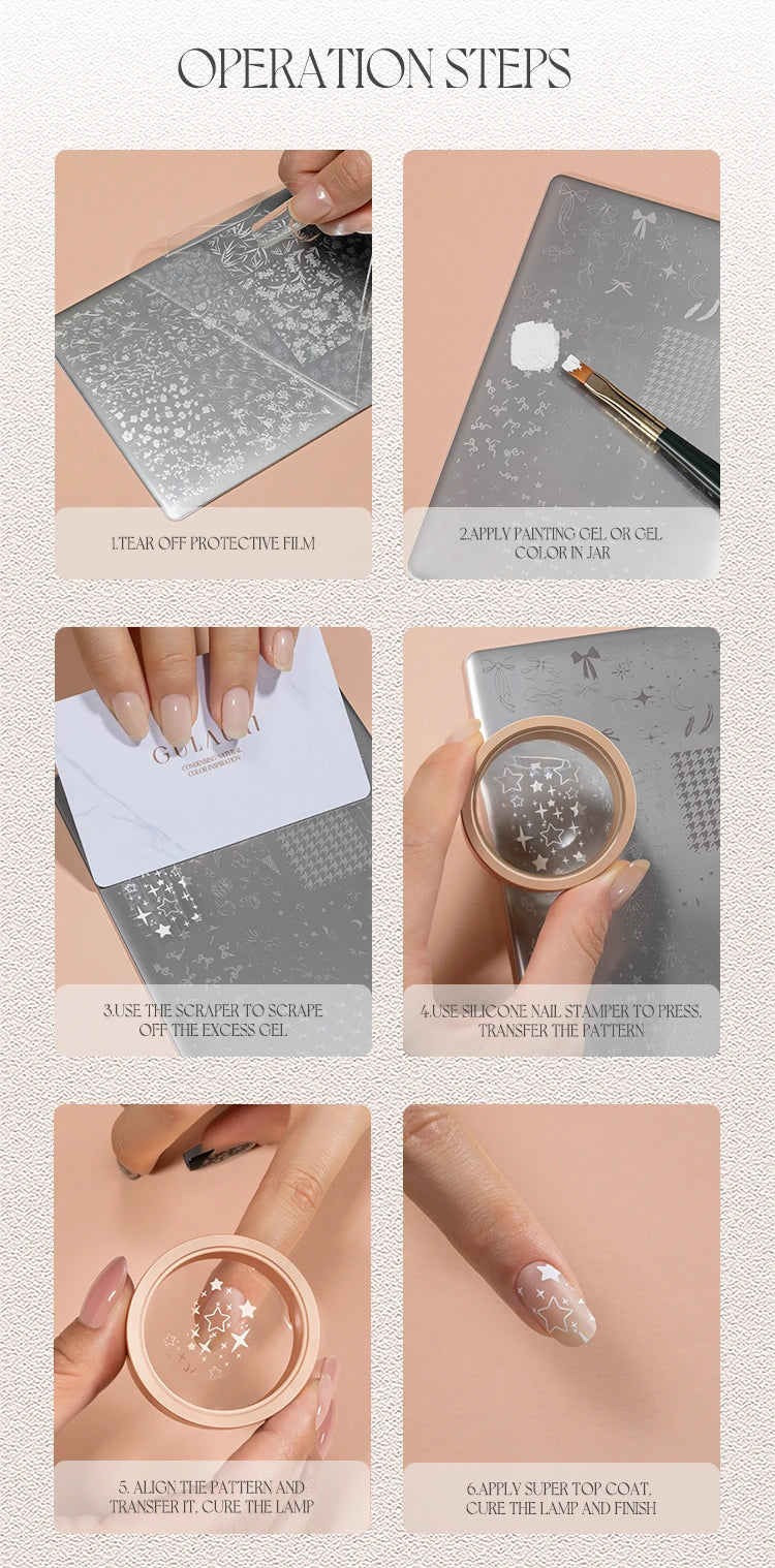 Gulauri - Nail Stamping Plates - Plant Dyeing G002