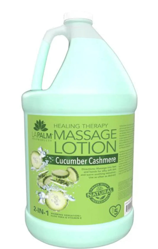 La Palm | Healing Therapy Massage Lotion - CUCUMBER CASHMERE - 1 Gallon