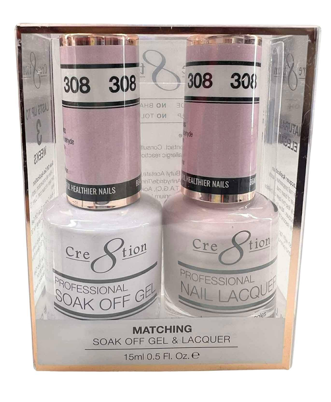 Cre8tion Duo | Matching Color Gel & Nail Lacquer -  #308