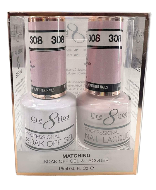Cre8tion Duo | Matching Color Gel & Nail Lacquer -  #308