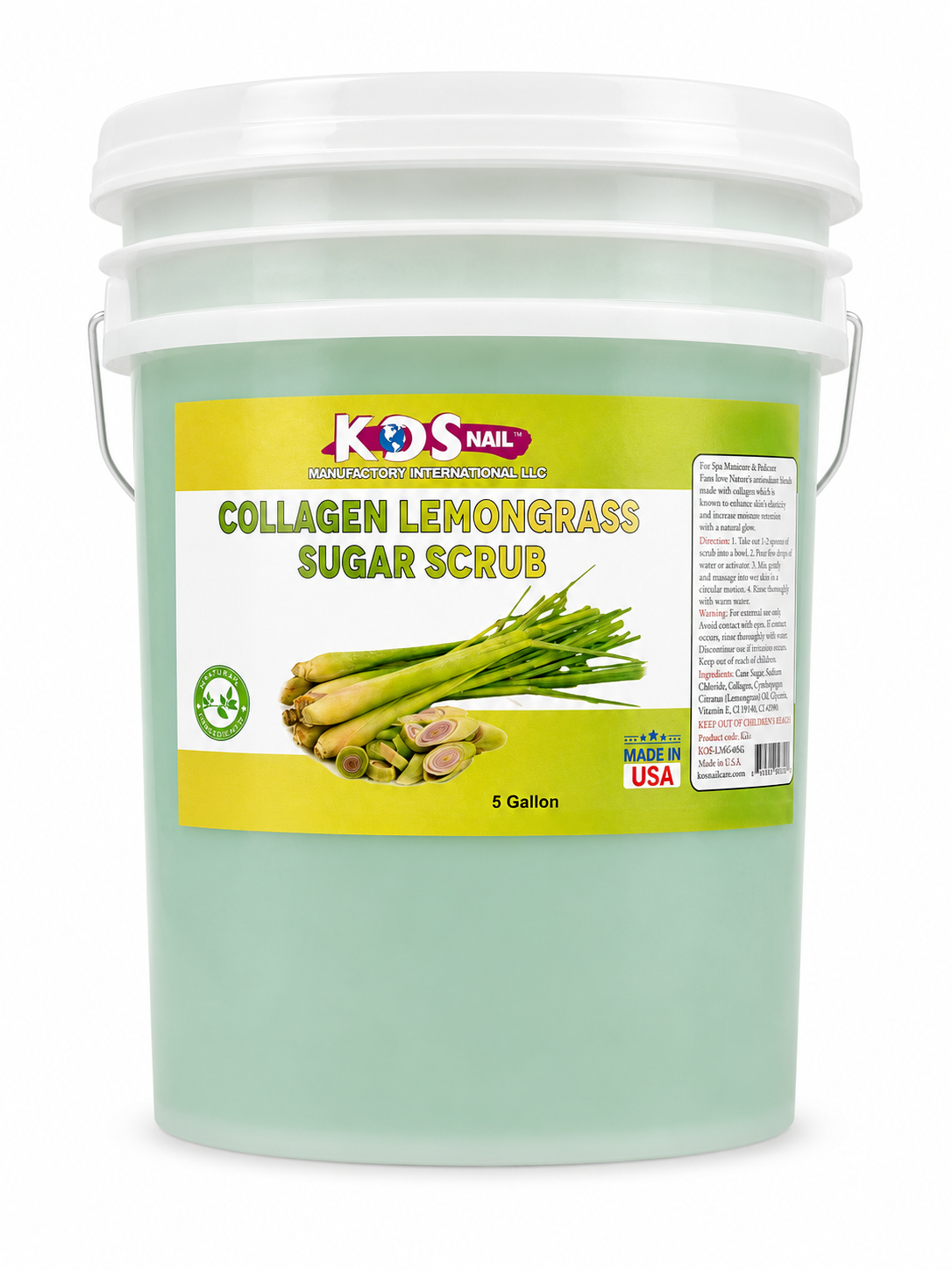 KDS | Collagen Lemongrass Sugar Scrub - 5 Gallon