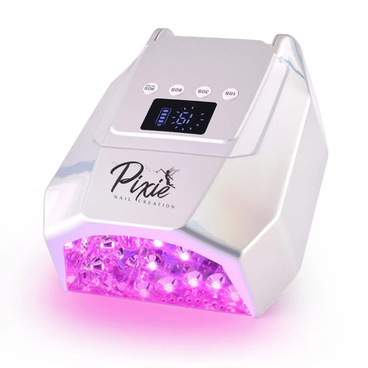 Pixie 96W Cordless Pro Cure LED NAIL Lamp - large curing space (HOLOGRAM SILVER)
